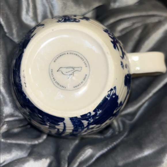Anthropologie monogram letter k mug cobalt blue and white - Picture 4 of 6